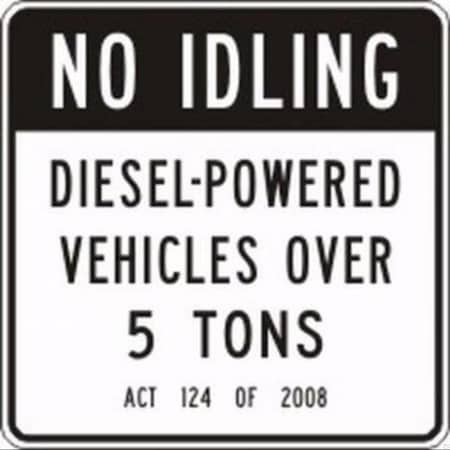 Accuform NO IDLING SIGN PENNSYLVANIA SIGN 24 FRR381HP
